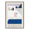 Sylvie Travel Poster Greece Framed Canvas by Chay O.