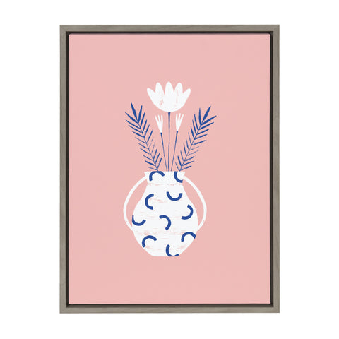 Sylvie You Grow Girl Framed Canvas by Duchess Plum
