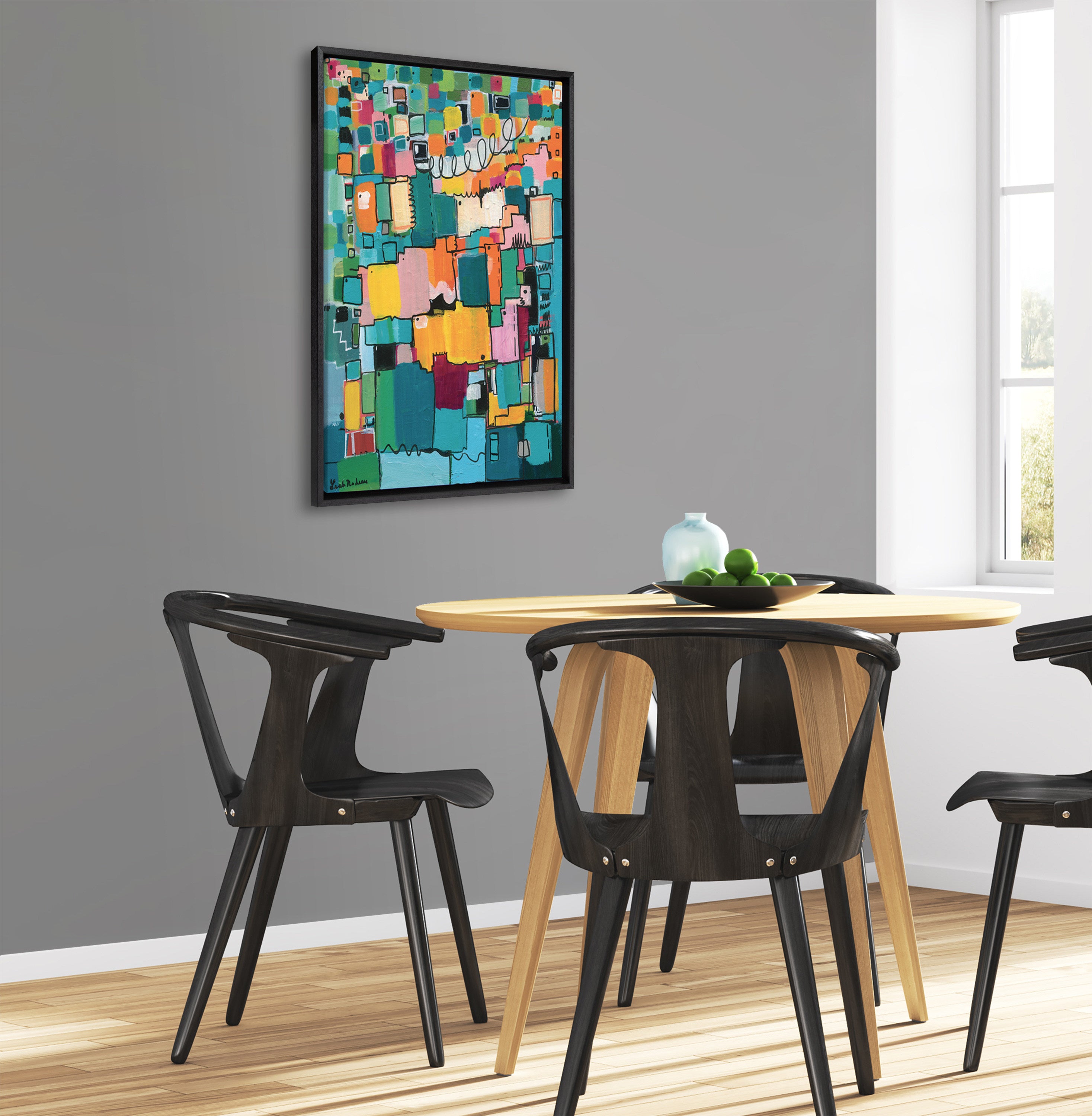 Sylvie Afternoon Delight Framed Canvas by Leah Nadeau
