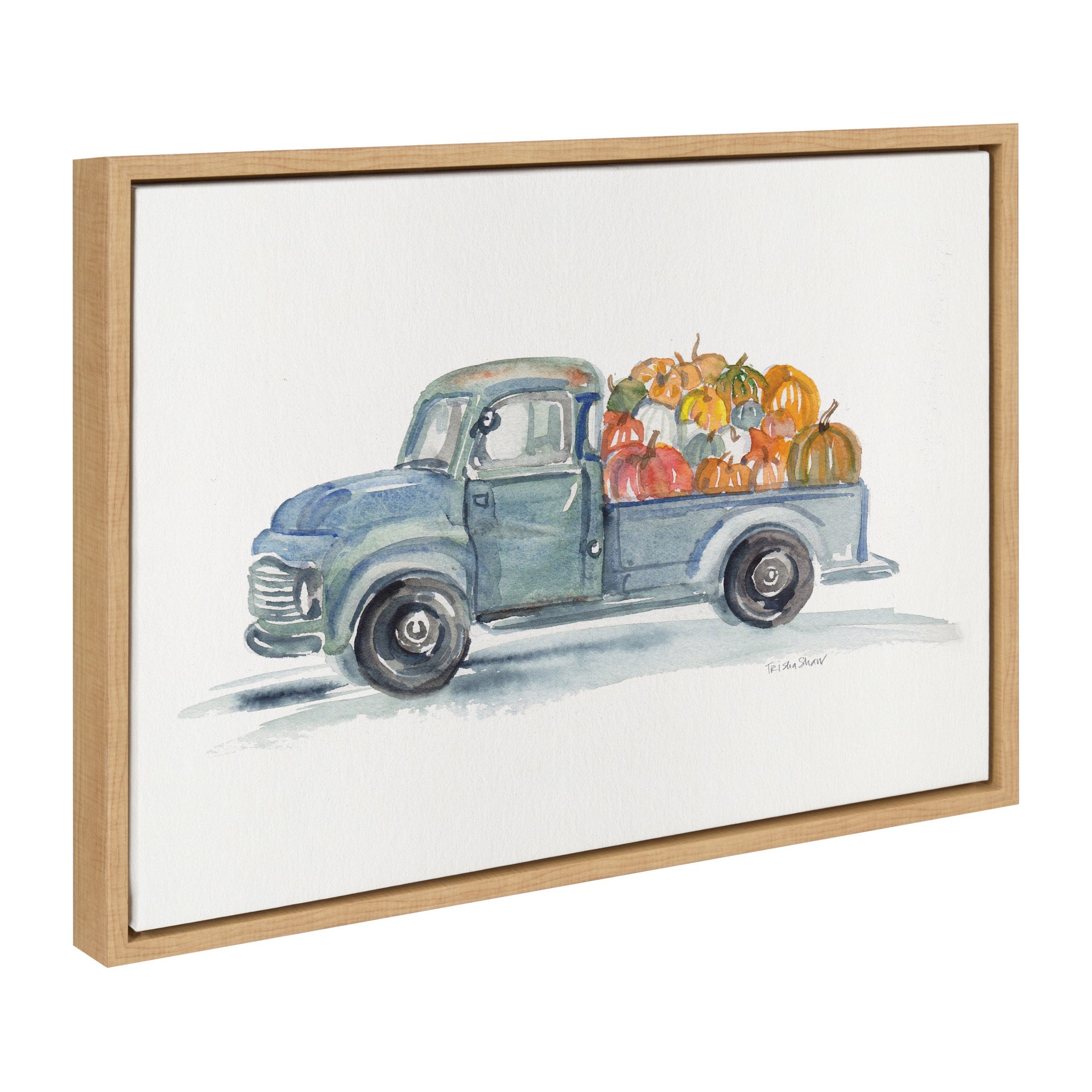 Sylvie Pumpkin Truck Framed Canvas by Patricia Shaw