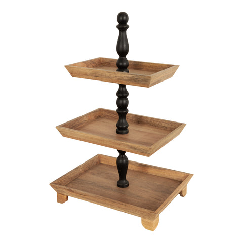 Bess Wood Tiered Tray