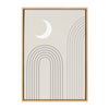 Sylvie Crescent Moon over the Mountains Framed Canvas by The Creative Bunch Studio