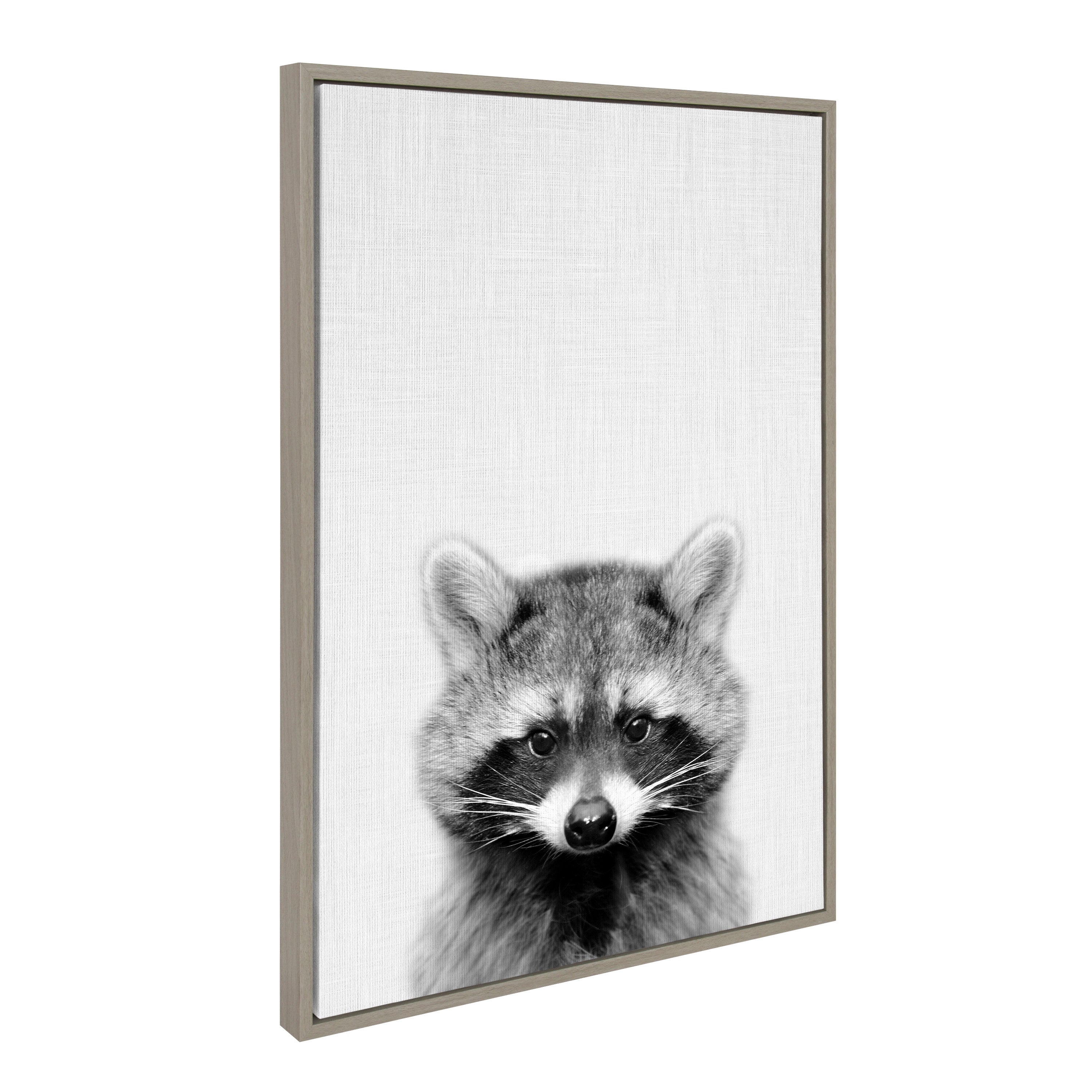 Sylvie Raccoon Framed Canvas by Simon Te Tai