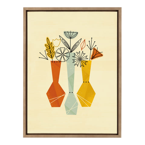 Sylvie Flowers Framed Canvas by Amber Leaders Designs
