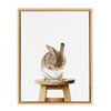 Sylvie Shy Rabbit Framed Canvas by Amy Peterson