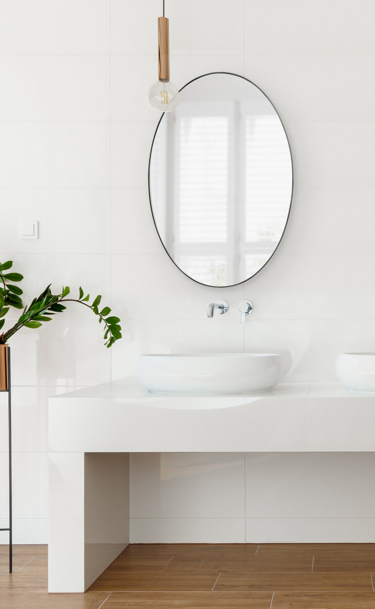 Rollo Oval Framed Wall Mirror