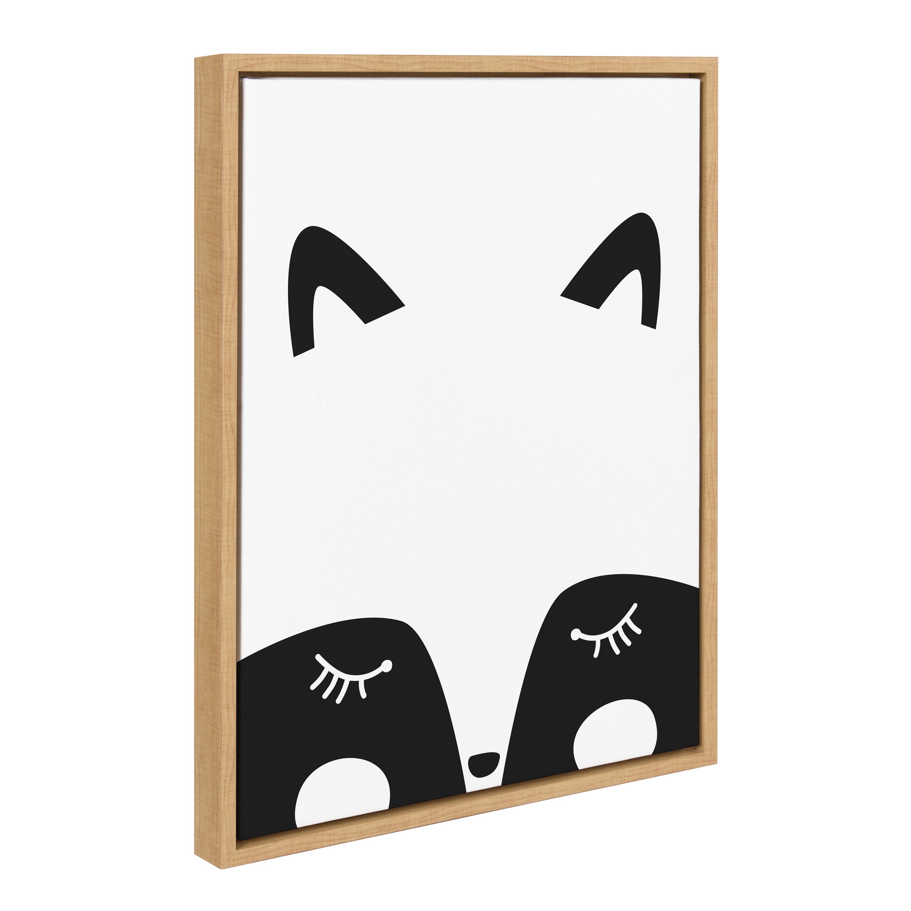 Sylvie Modern Baby Fox Framed Canvas by Rachel Lee of My Dream Wall