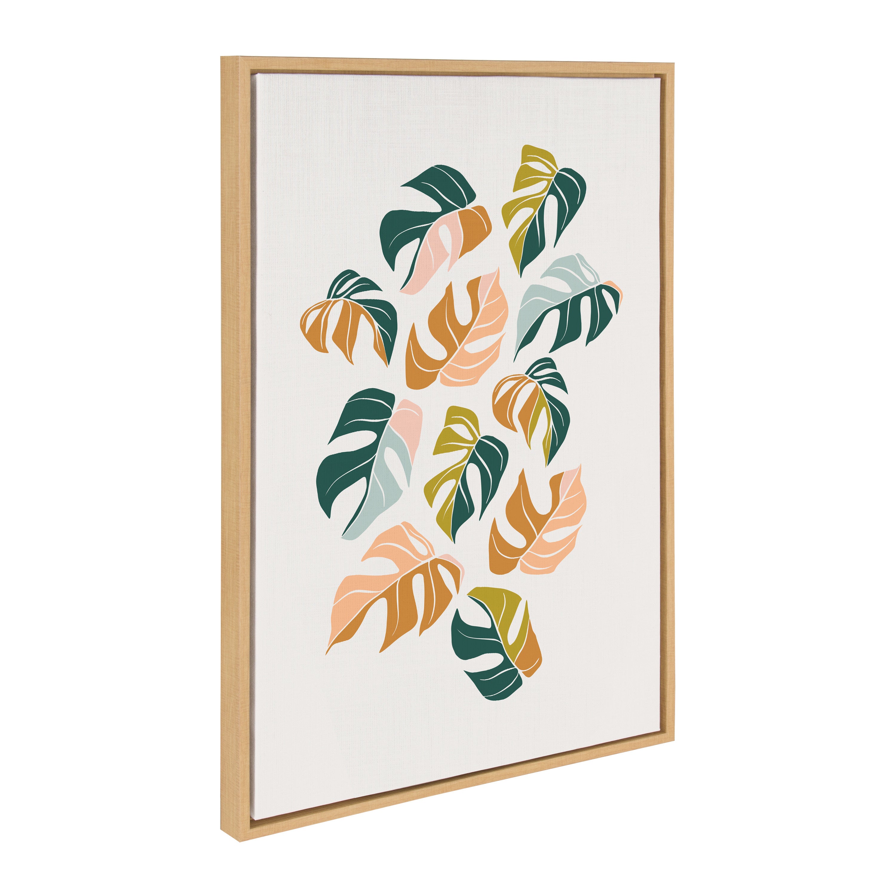 Sylvie Tropical Leaves 02 Framed Canvas by Alicia Schultz