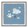 Sylvie Baby Stork and Sun Framed Canvas by lauradidthis