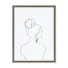 Sylvie Minimalist Woman 2 Framed Canvas by Teju Reval of SnazzyHues