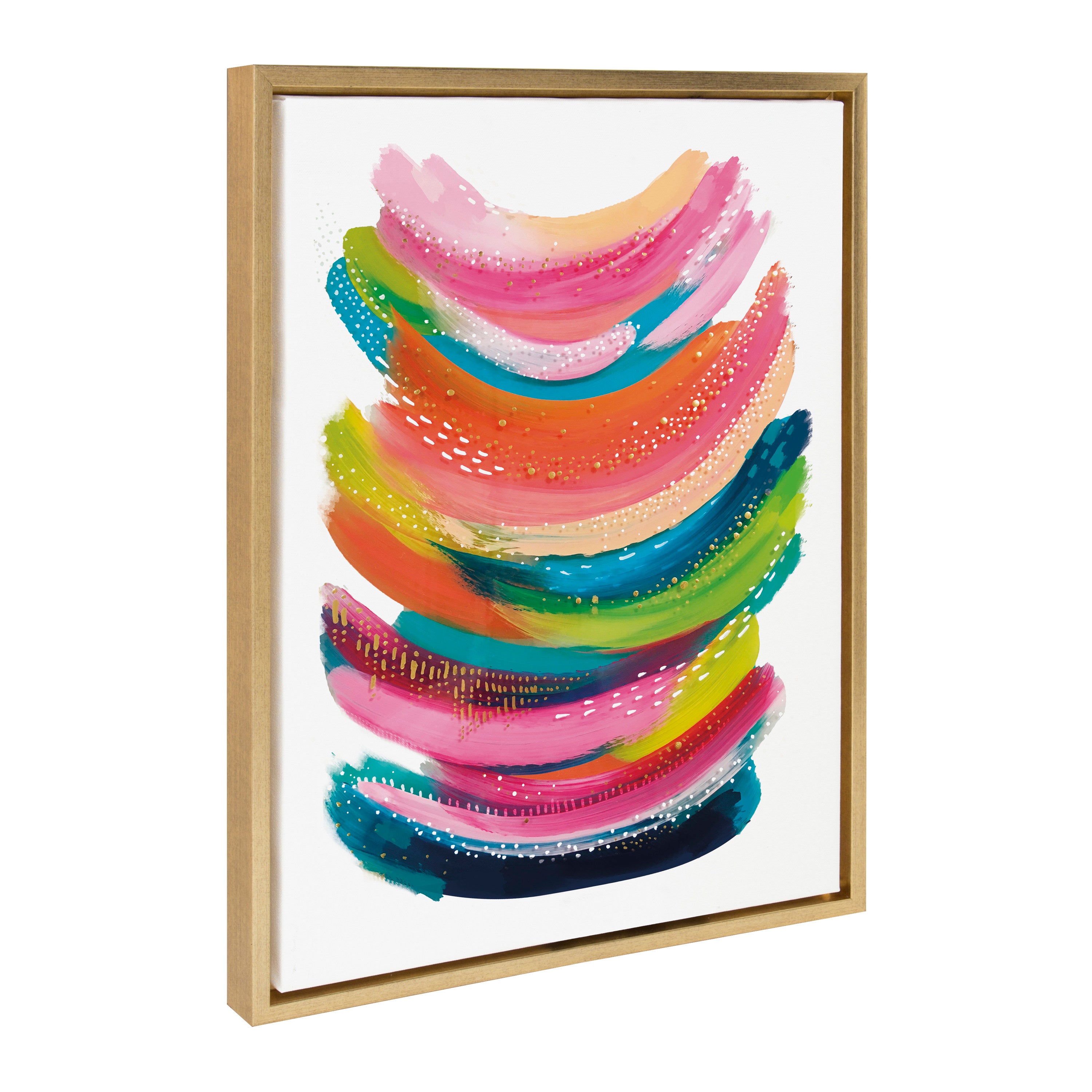 Sylvie Bright Abstract Framed Canvas by Jessi Raulet of Ettavee