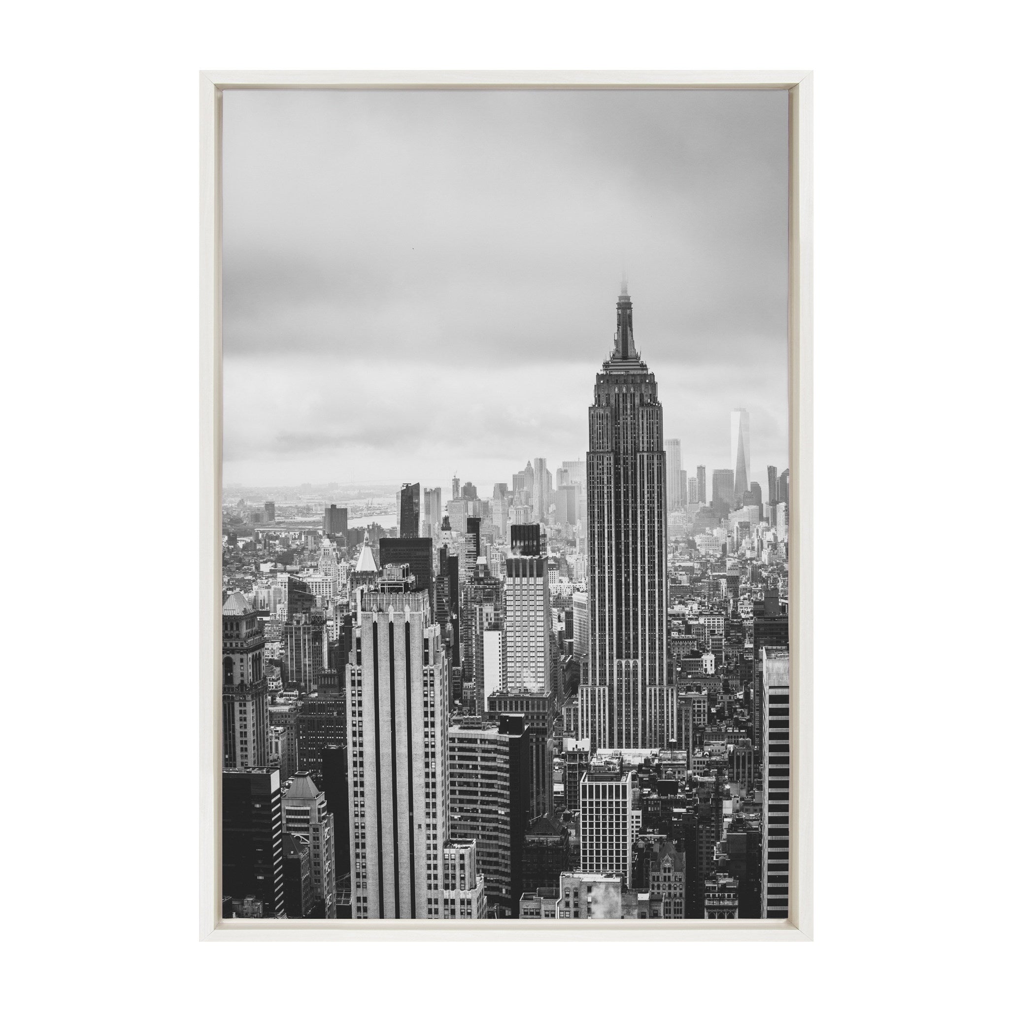 Sylvie New York City Monochromatic Framed Canvas by Emiko and Mark Franzen of F2Images