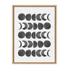 Sylvie 901 Moon Phases Black on White Framed Canvas by Teju Reval of SnazzyHues