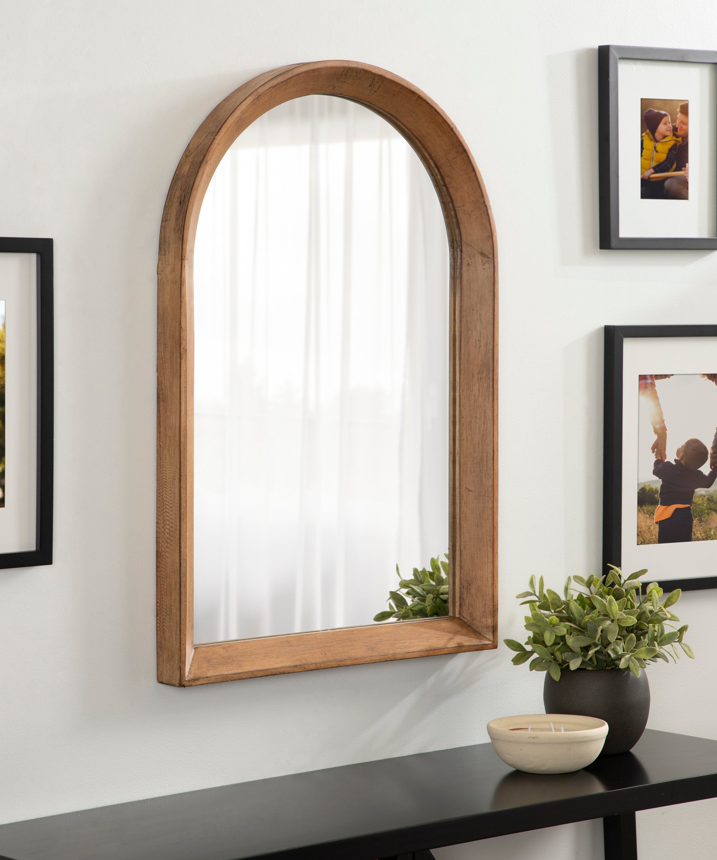 Hartman Wood Framed Arch Wall Mirror