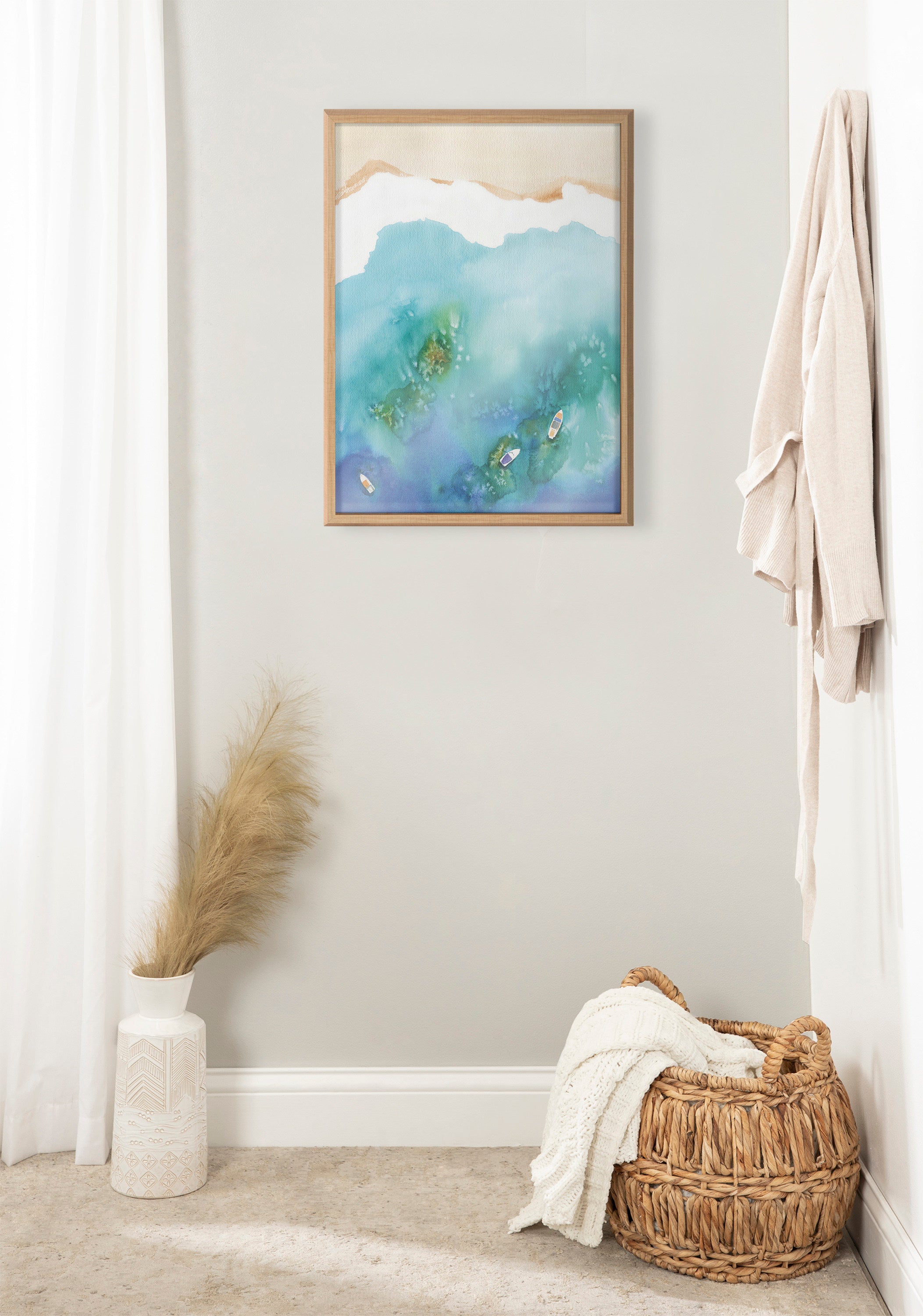 Blake Voyage Framed Printed Glass by Janet Meinke-Lau