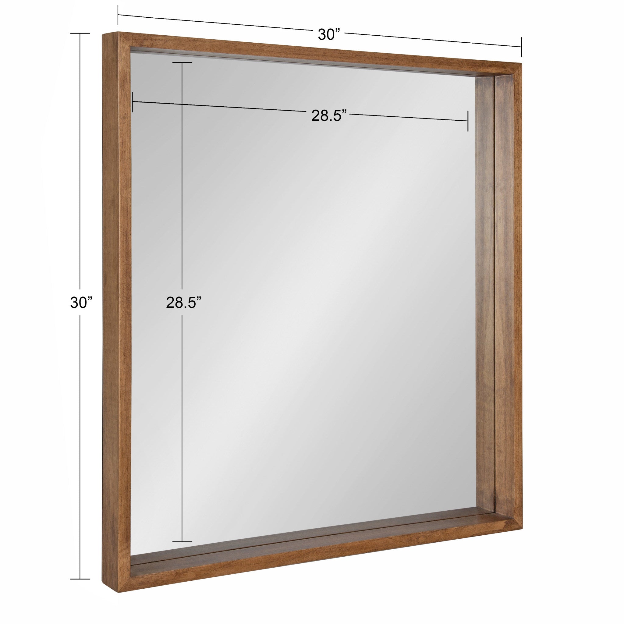 Hutton Wood Framed Square Mirror