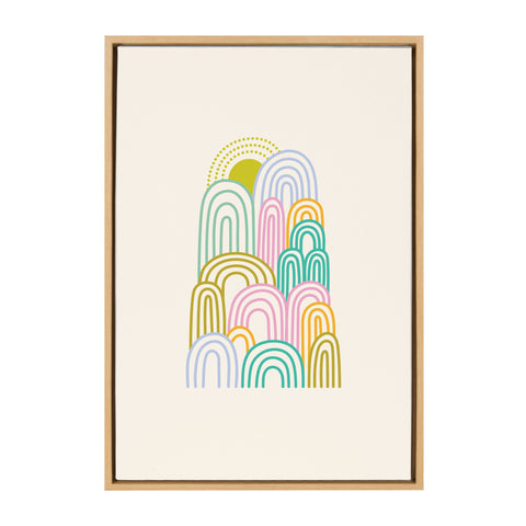 Sylvie Rainbow Empire Framed Canvas by Elizabeth Olwen