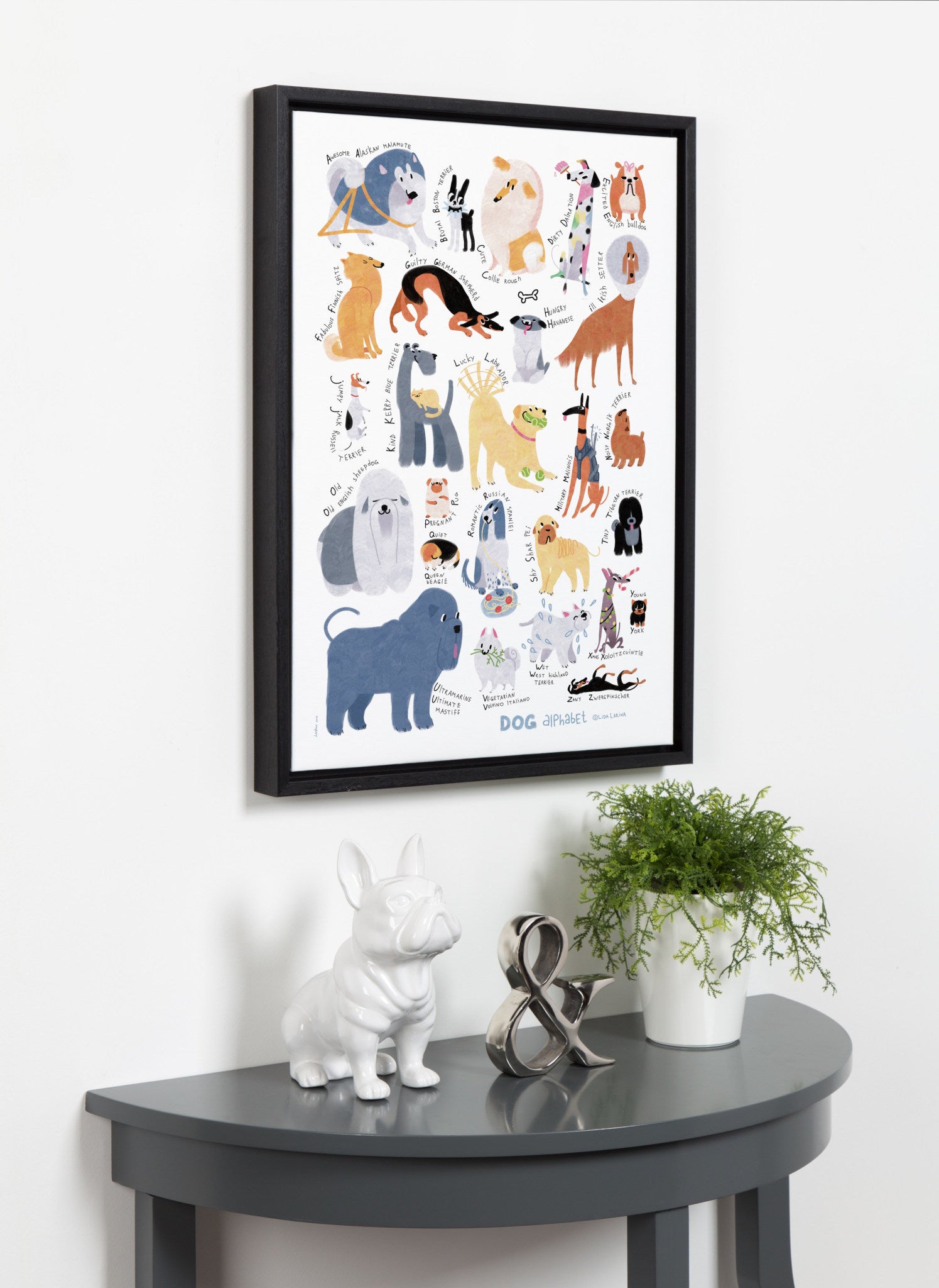 Framed Canvas, Transitional, Black