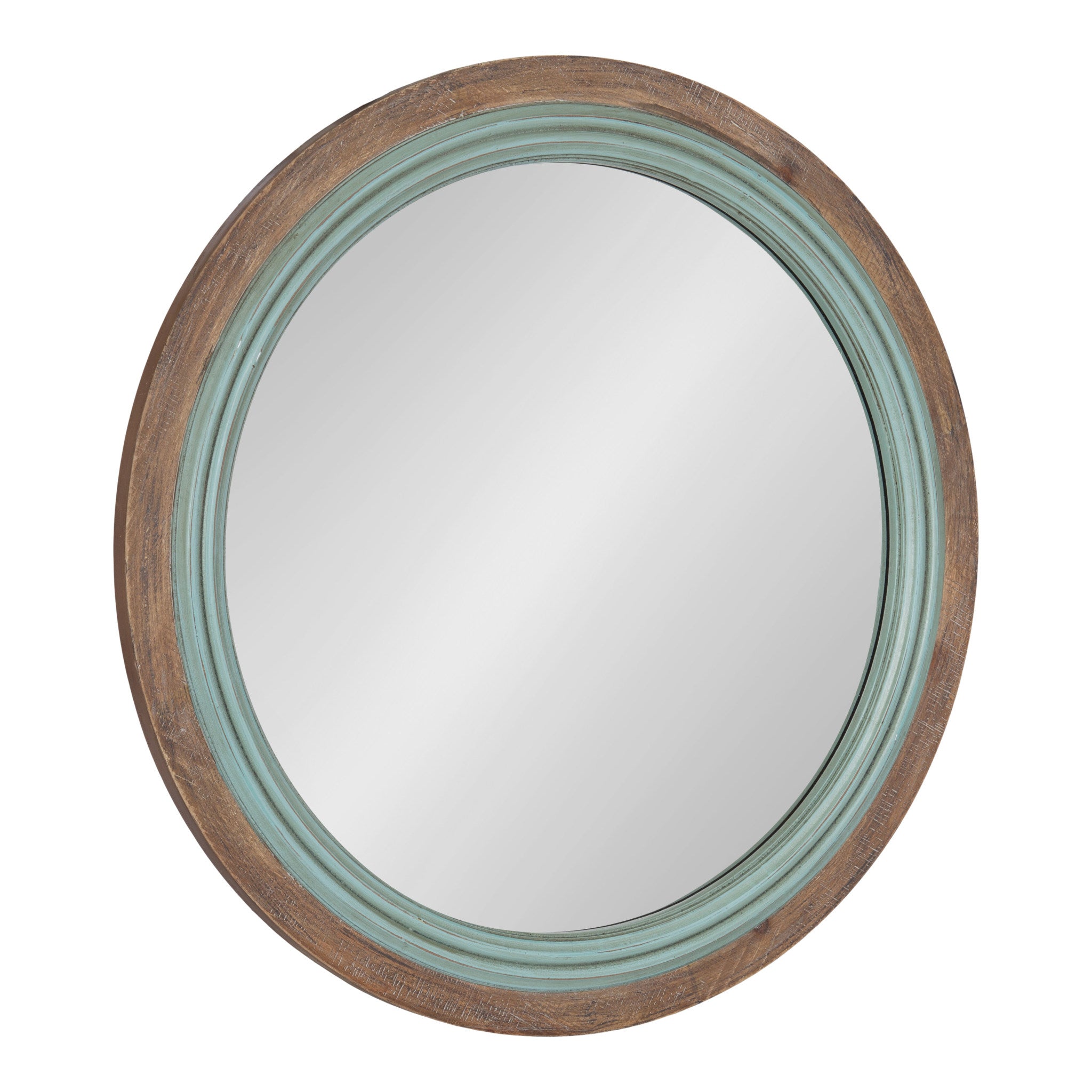 Kate and Laurel Silverthorne 24 x 34.75 Wall Mirror in Rustic Brown