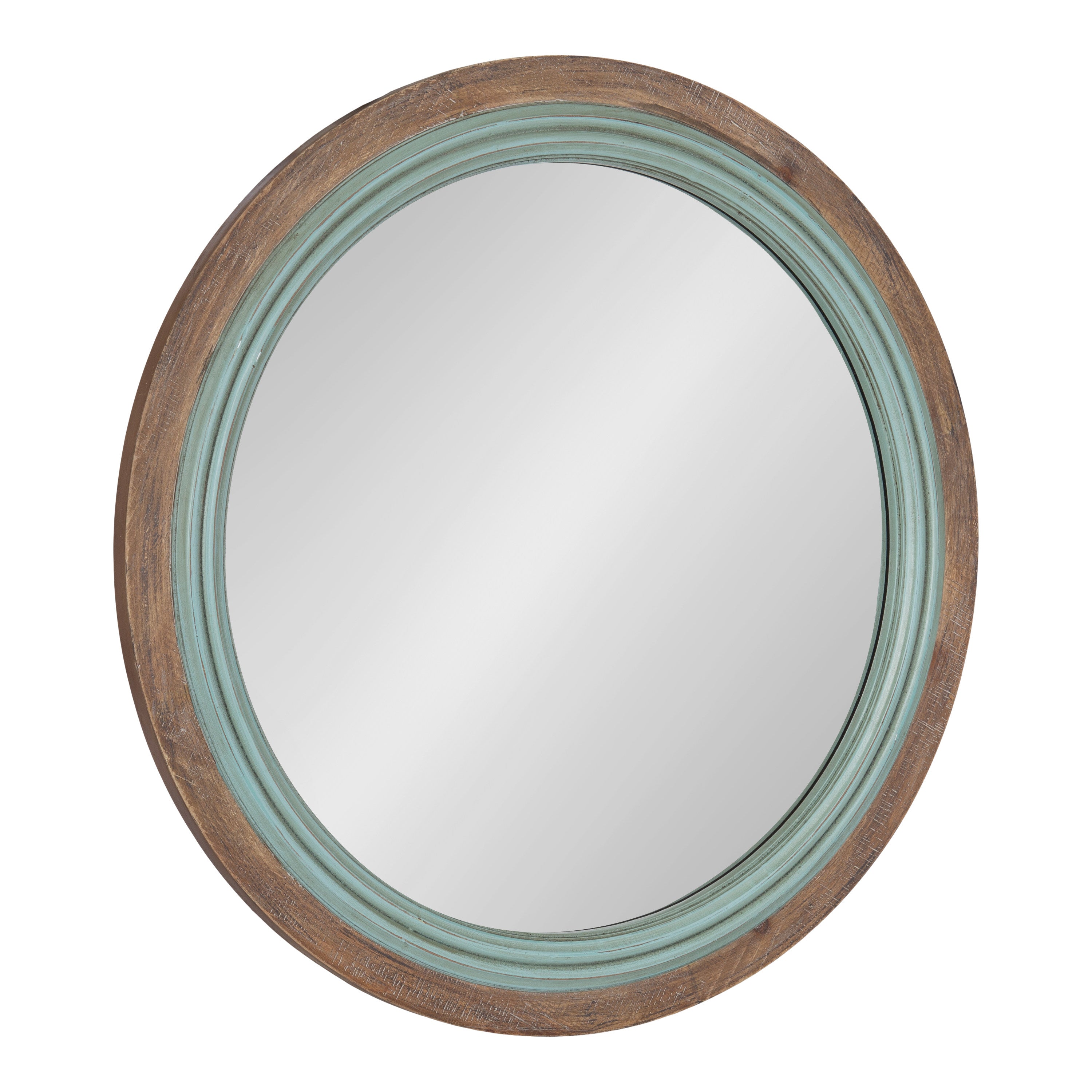 Palmer Wood Round Wall Mirror