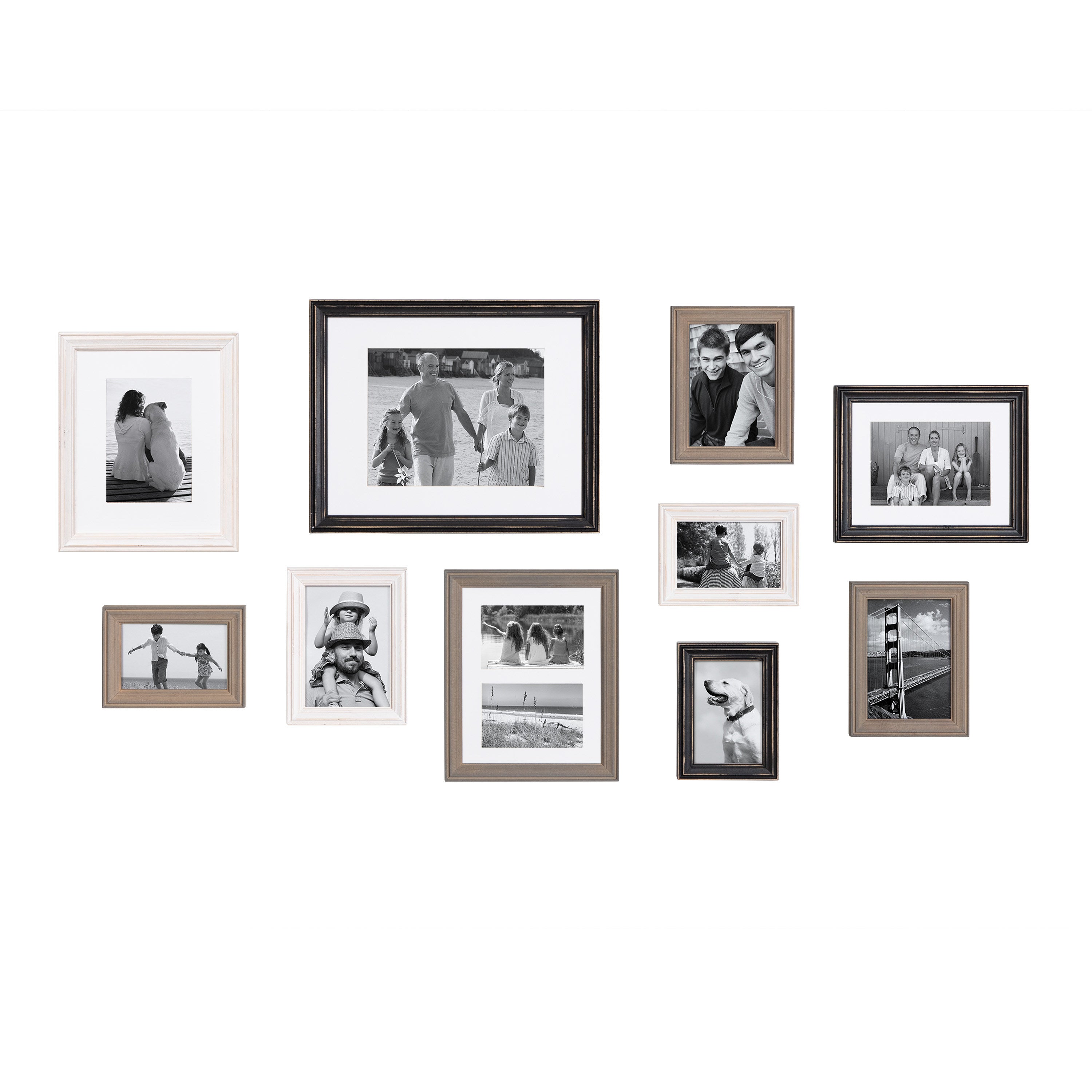 4x6 White Picture Frame Set Pack of 3 4x6 Wood Picture Frames for