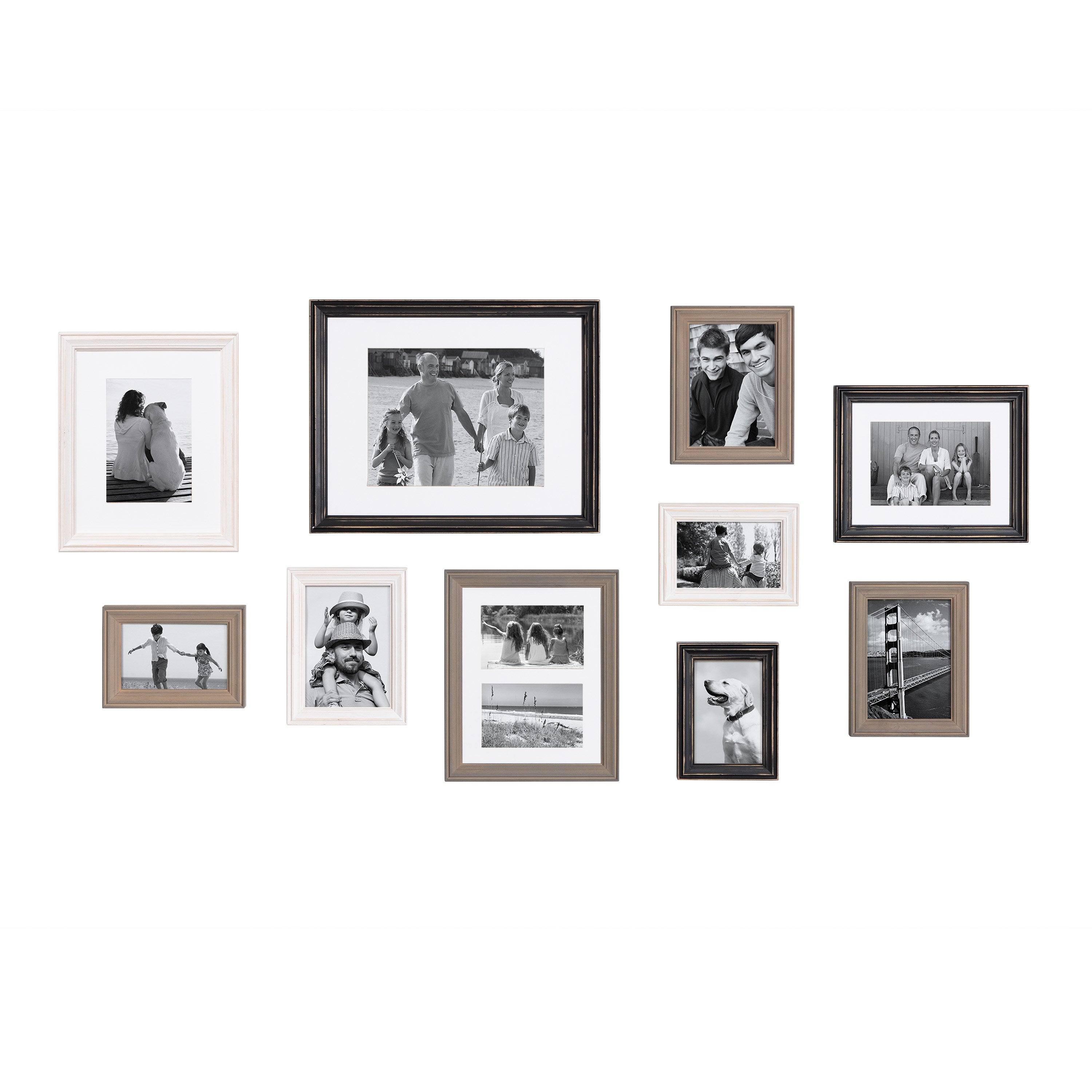 Kate and Laurel Gallery 10-Piece Wall Picture Frame Kit, Set of 10