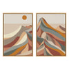 Sylvie Mid Century Modern Mountains Framed Canvas by Rachel Lee of My Dream Wall