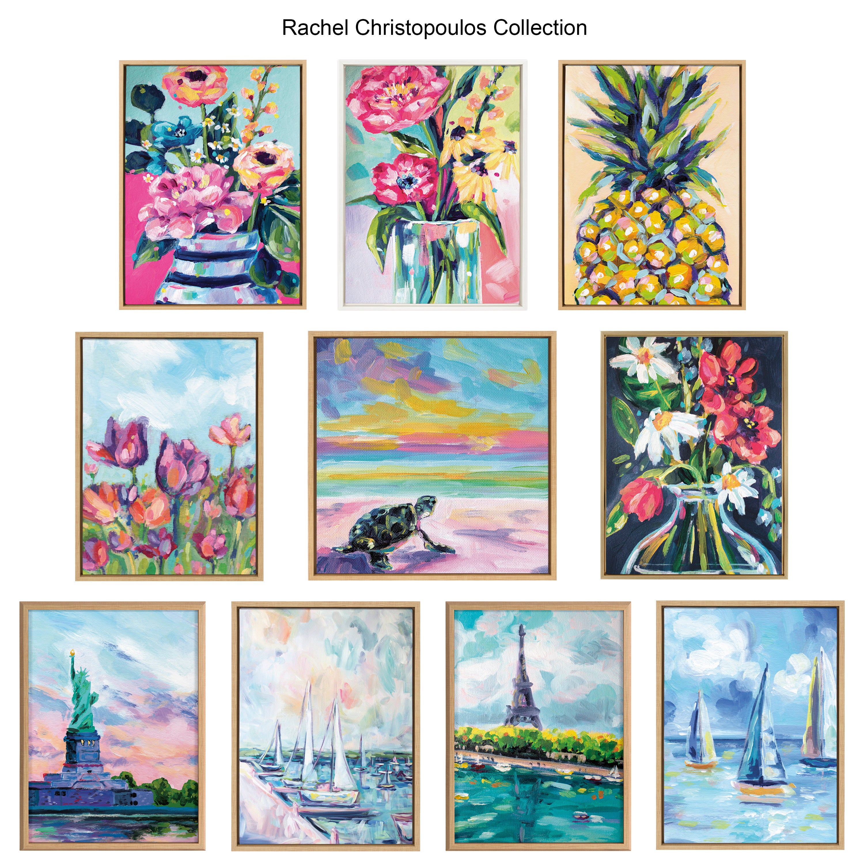Sylvie Spring Framed Canvas by Rachel Christopoulos