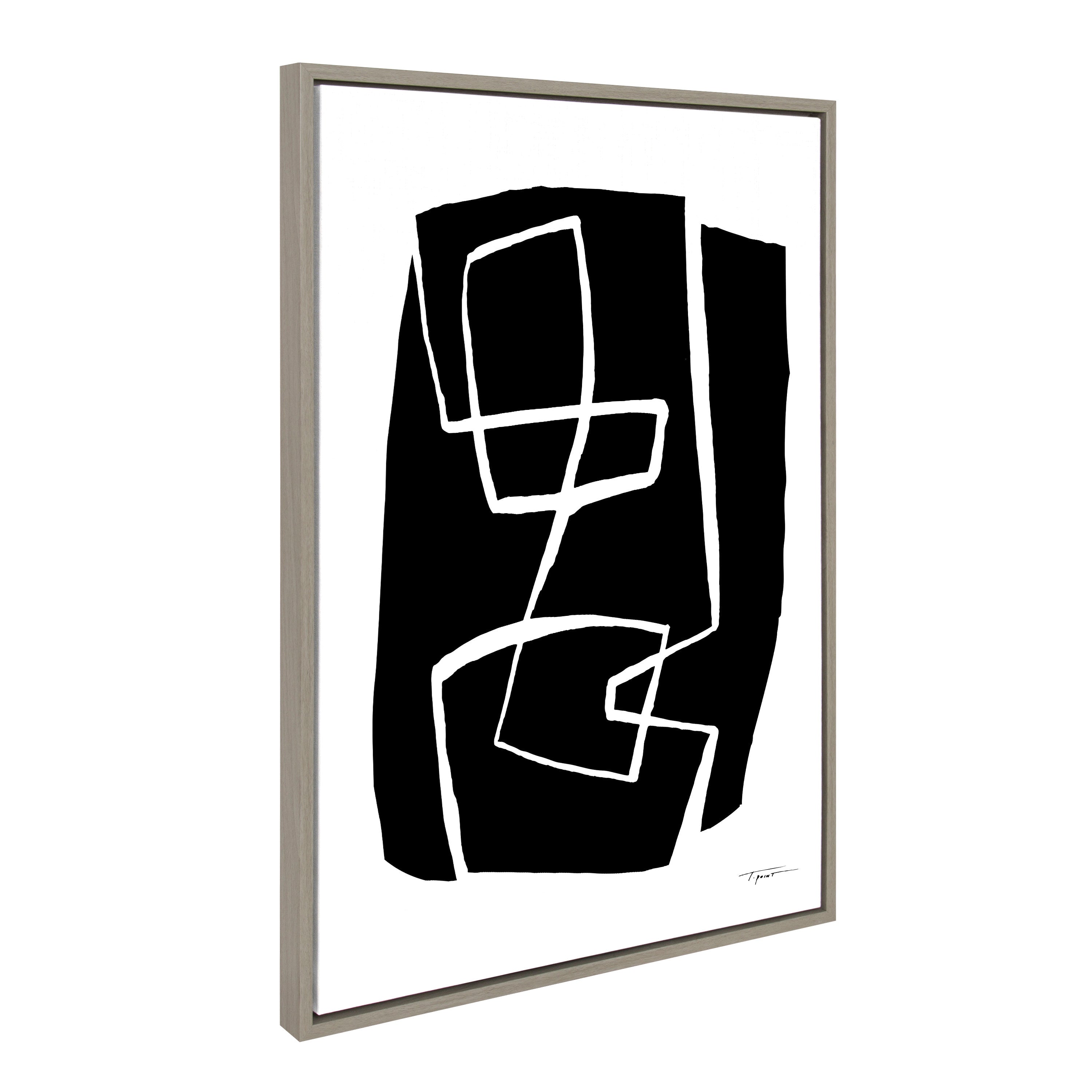 Sylvie Modern Meeting Forms Framed Canvas by Statement Goods