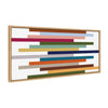 Sylvie Modern Color Block Stacks Framed Canvas by The Creative Bunch Studio
