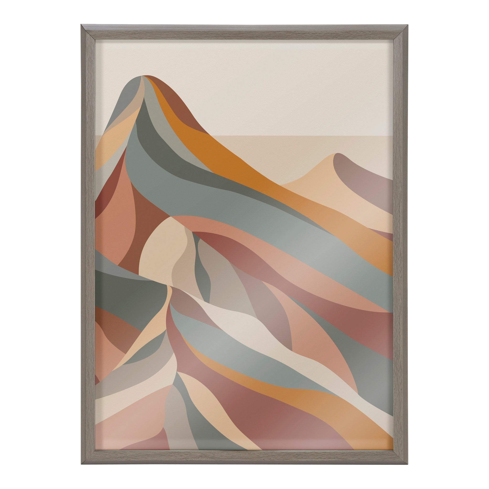 Blake MCM Mountains 1b Framed Printed Glass by Rachel Lee of My Dream Wall