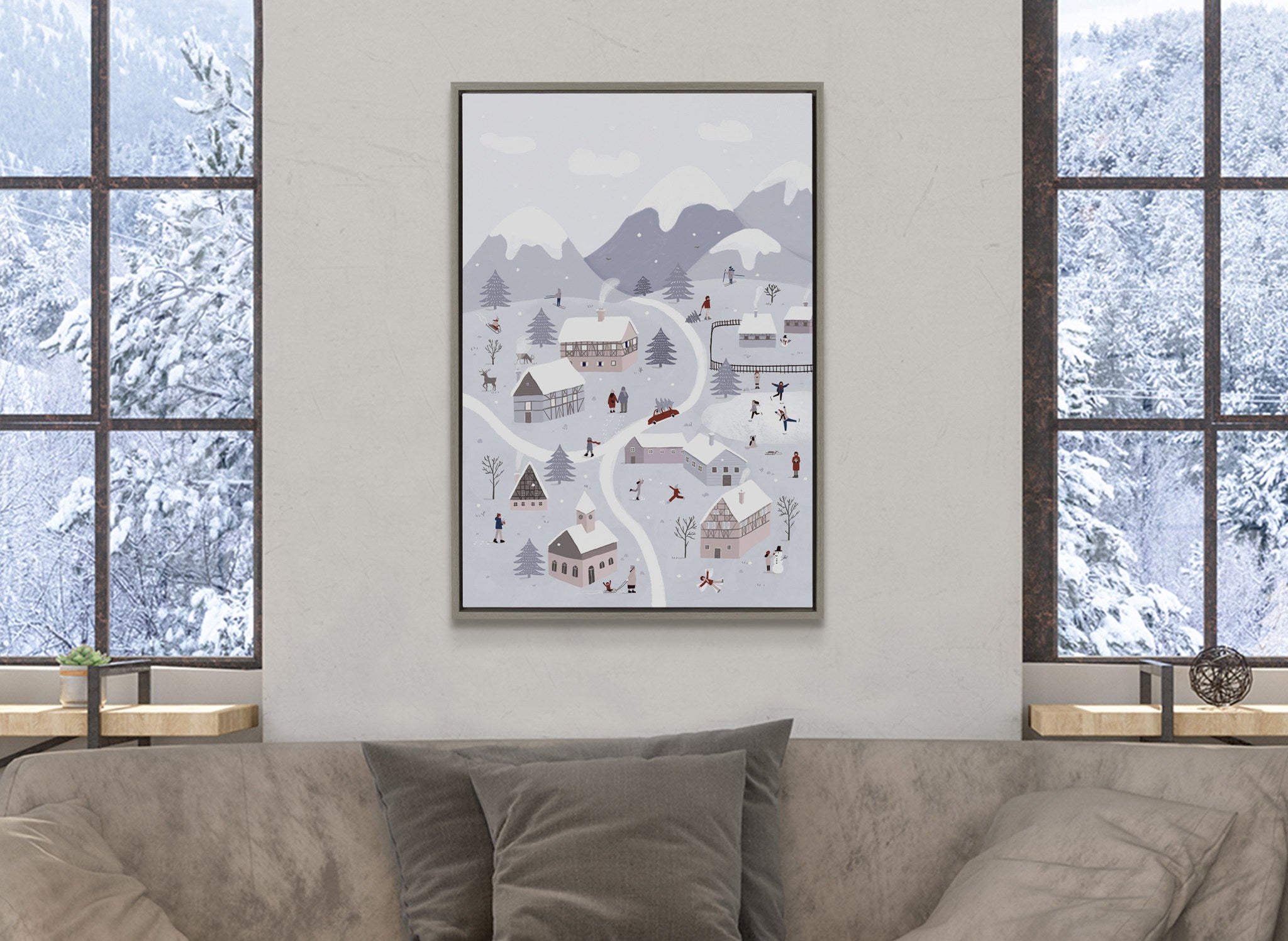 Sylvie Winter Wonderland Framed Canvas by Maja Tomljanovic
