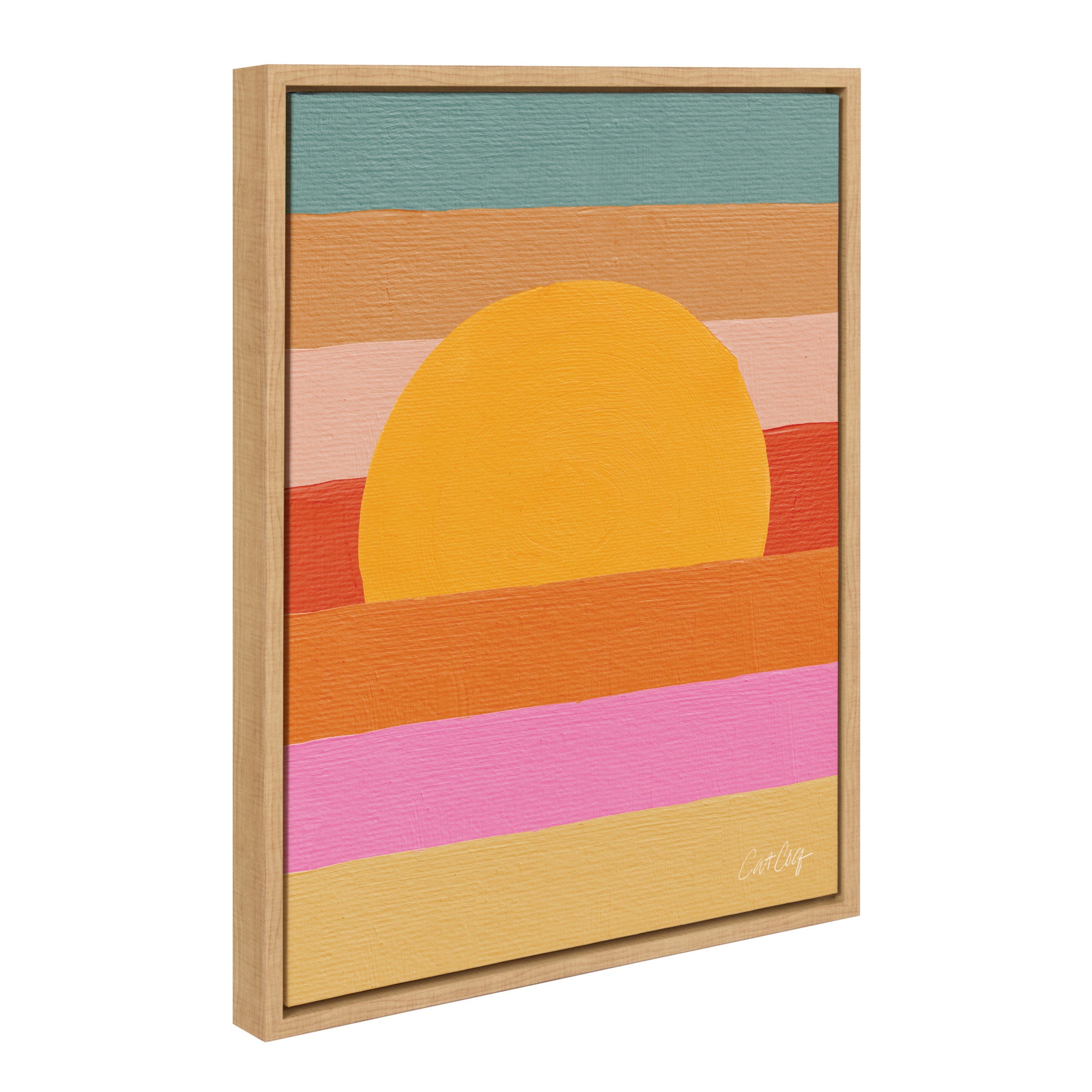 Sylvie Sunset Waves Framed Canvas by Cat Coquillette