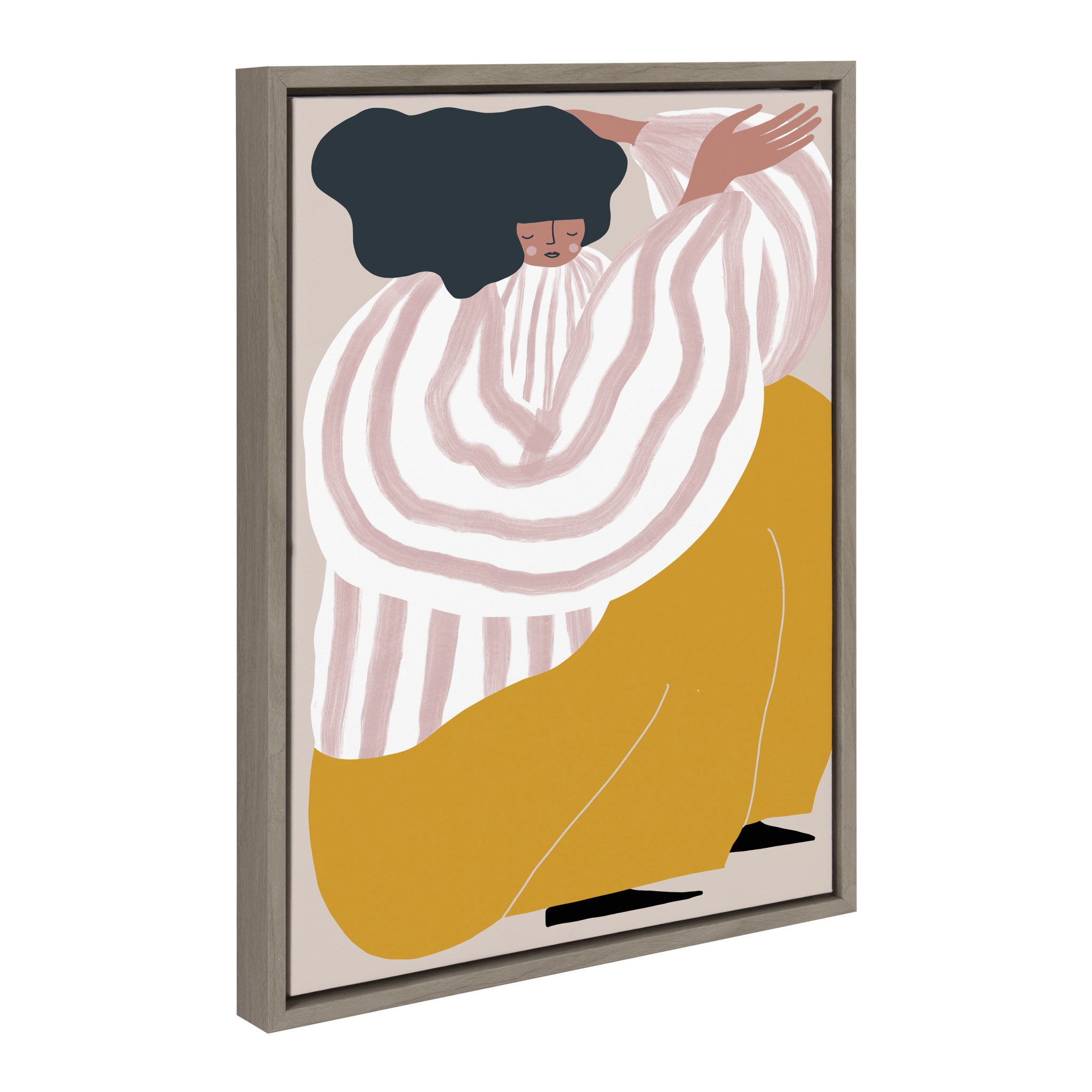 Sylvie Quarantine Series Portrait 1 Framed Canvas by Keely Reyes