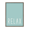 Sylvie Relax in Pale Teal Framed Canvas by Apricot and Birch