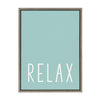Sylvie Relax in Pale Teal Framed Canvas by Apricot and Birch