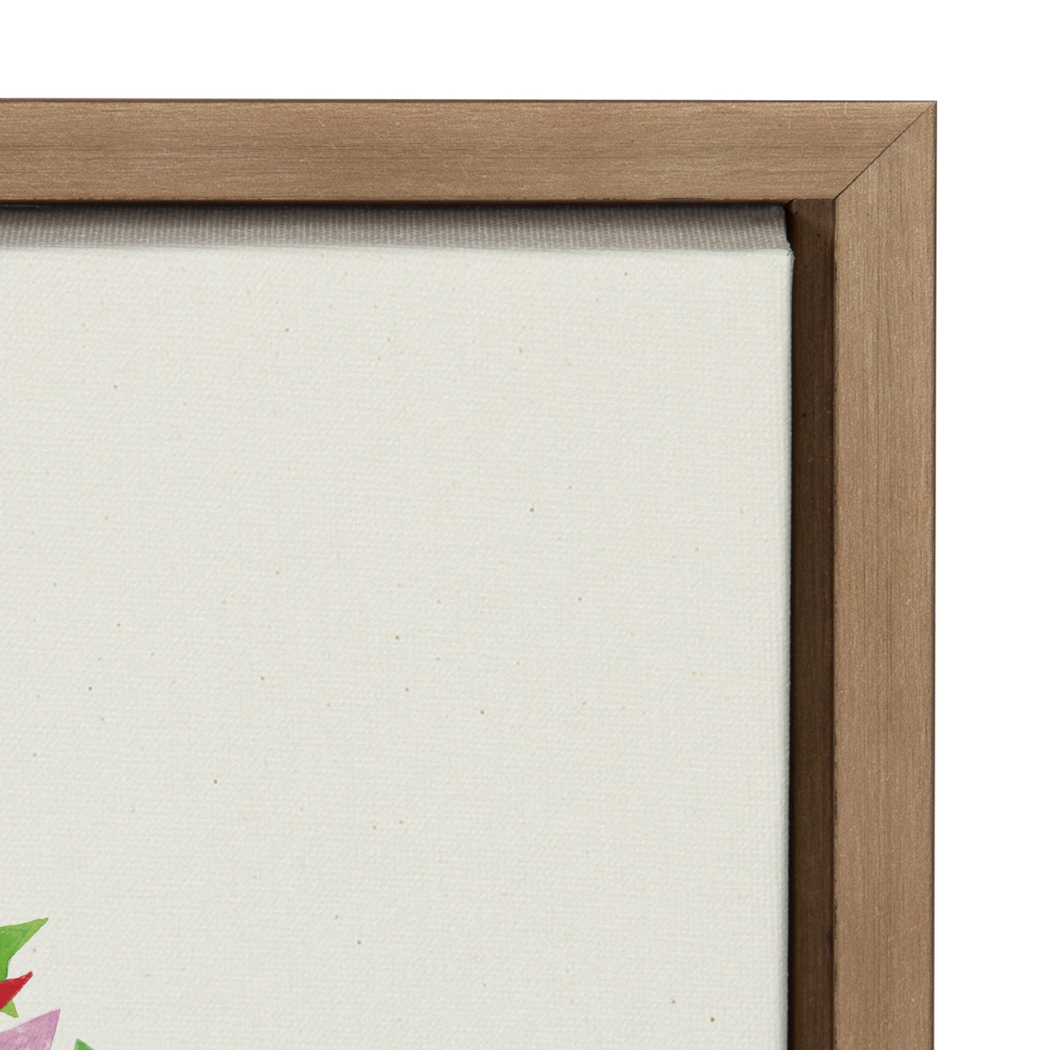 Sylvie Xmas Wreath Happy Holidays Framed Canvas by Shannon Snow, Gold 22x22