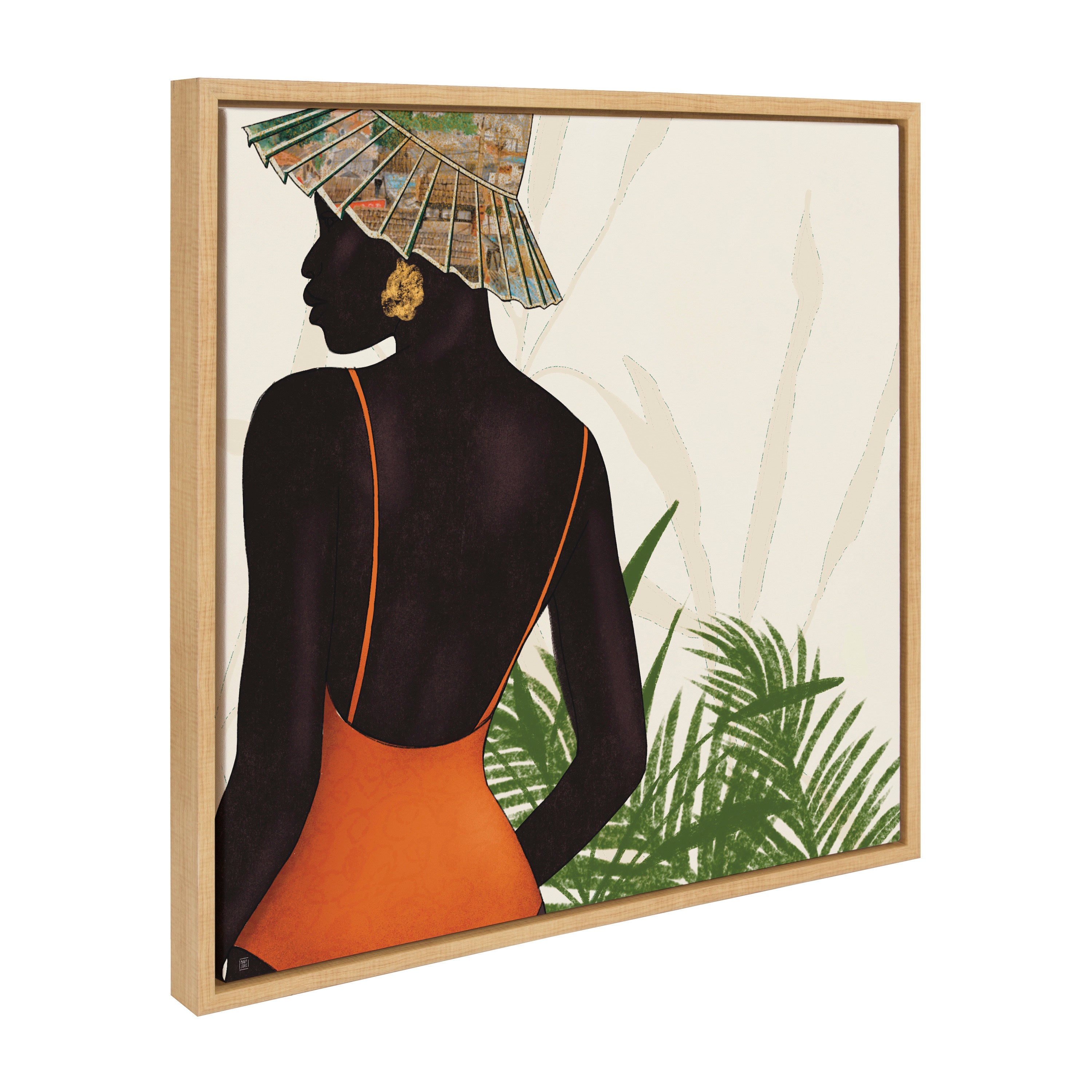 Sylvie So So Tropical Framed Canvas by Mary Joak