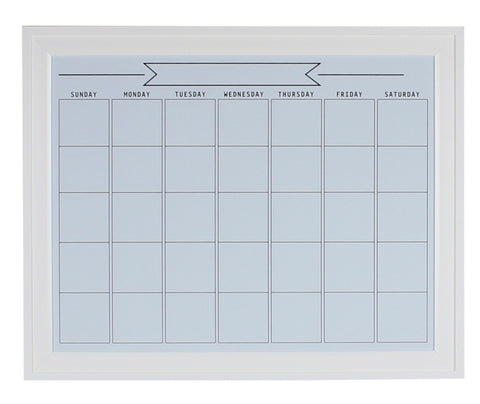 Bosc Framed Magnetic Dry Erase Monthly Calendar