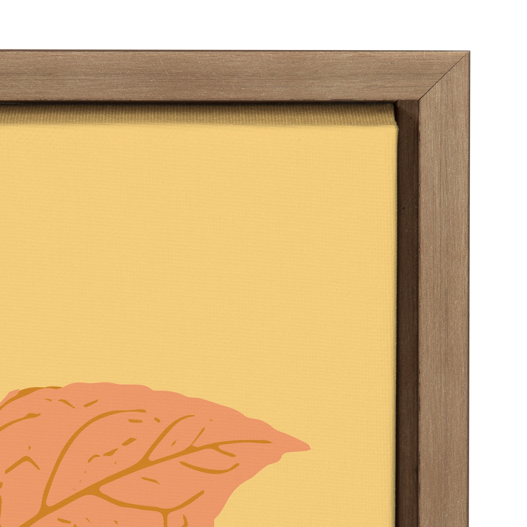 Sylvie Peony in Yellow Framed Canvas by Apricot and Birch