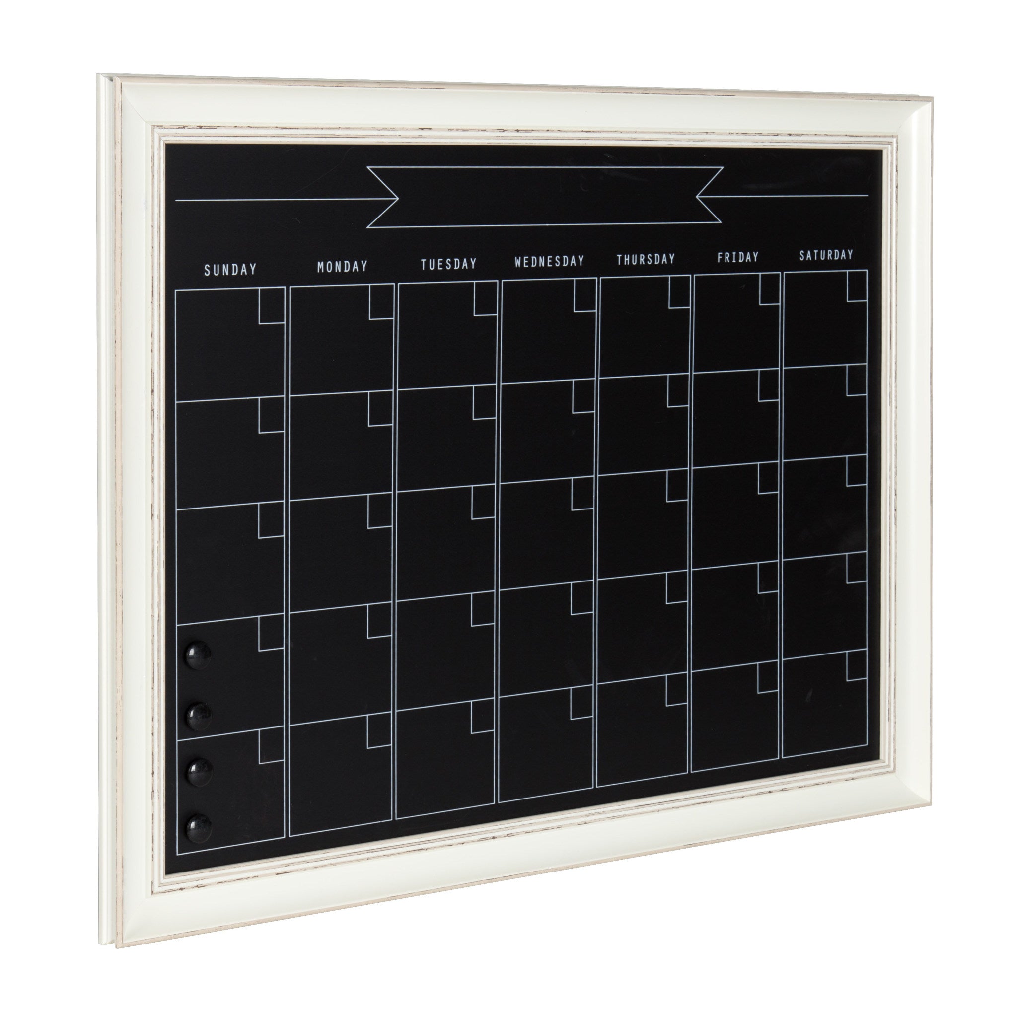Macon Framed Magnetic Chalkboard Monthly Calendar