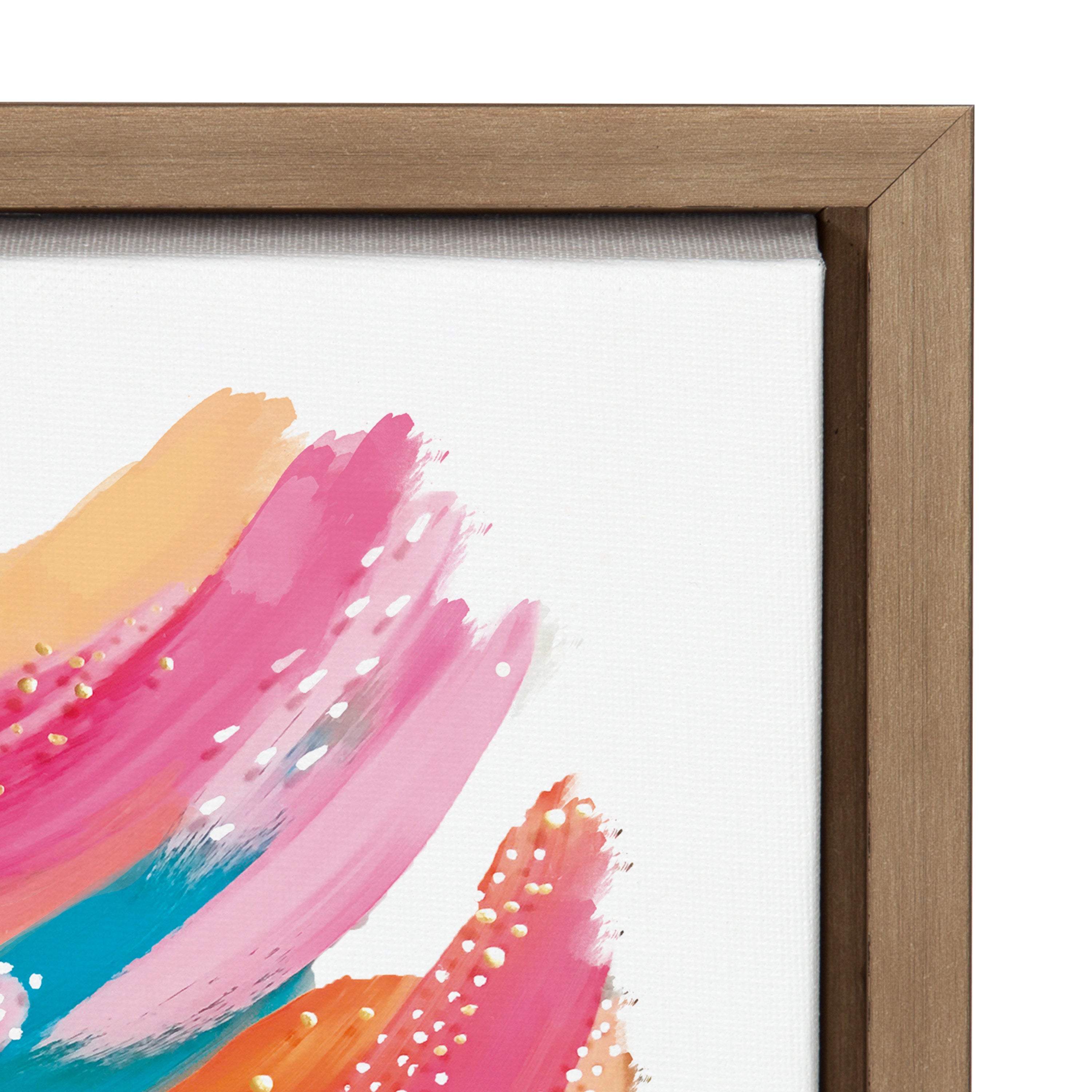 Sylvie Bright Abstract Framed Canvas by Jessi Raulet of Ettavee