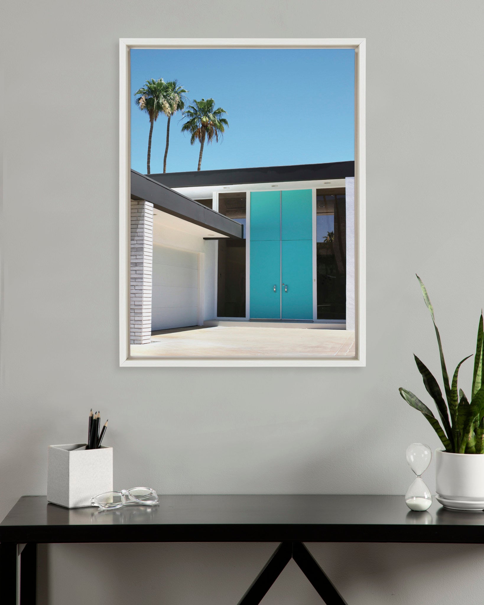 Sylvie Palm Springs King Framed Canvas by Rachel Bolgov