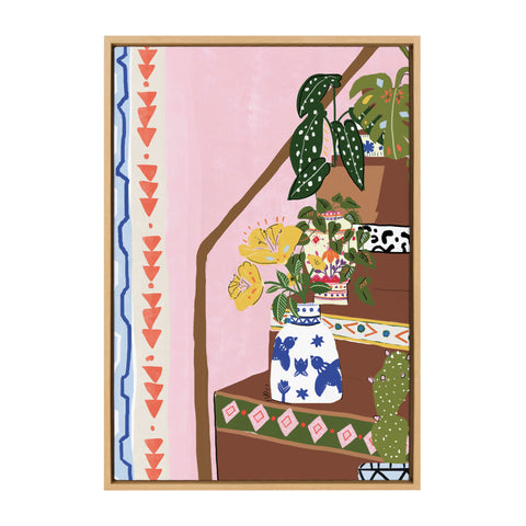 Sylvie Bohemian Stairs Framed Canvas by Alja Horvat