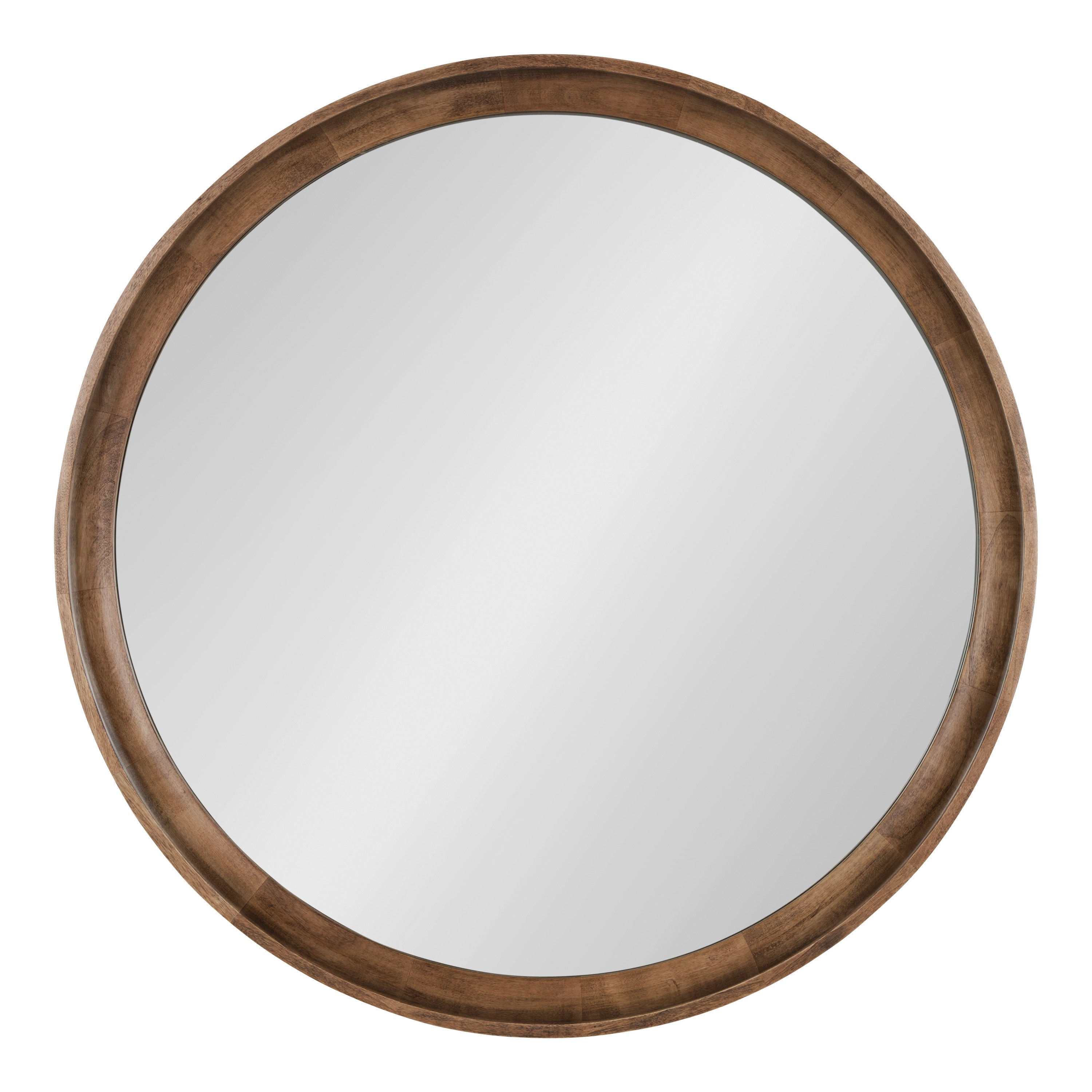 Colfax Round Wood Framed Wall Mirror