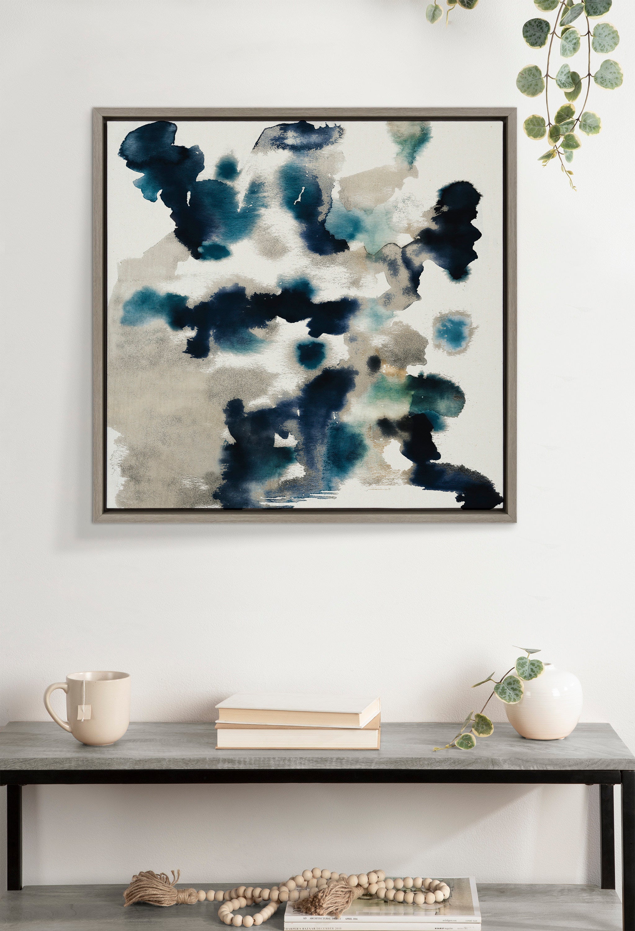 Sylvie Gilded Watercolor Framed Canvas by Amy Lighthall