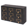Apothecary Wood Desk Drawer Set, 9 Drawers
