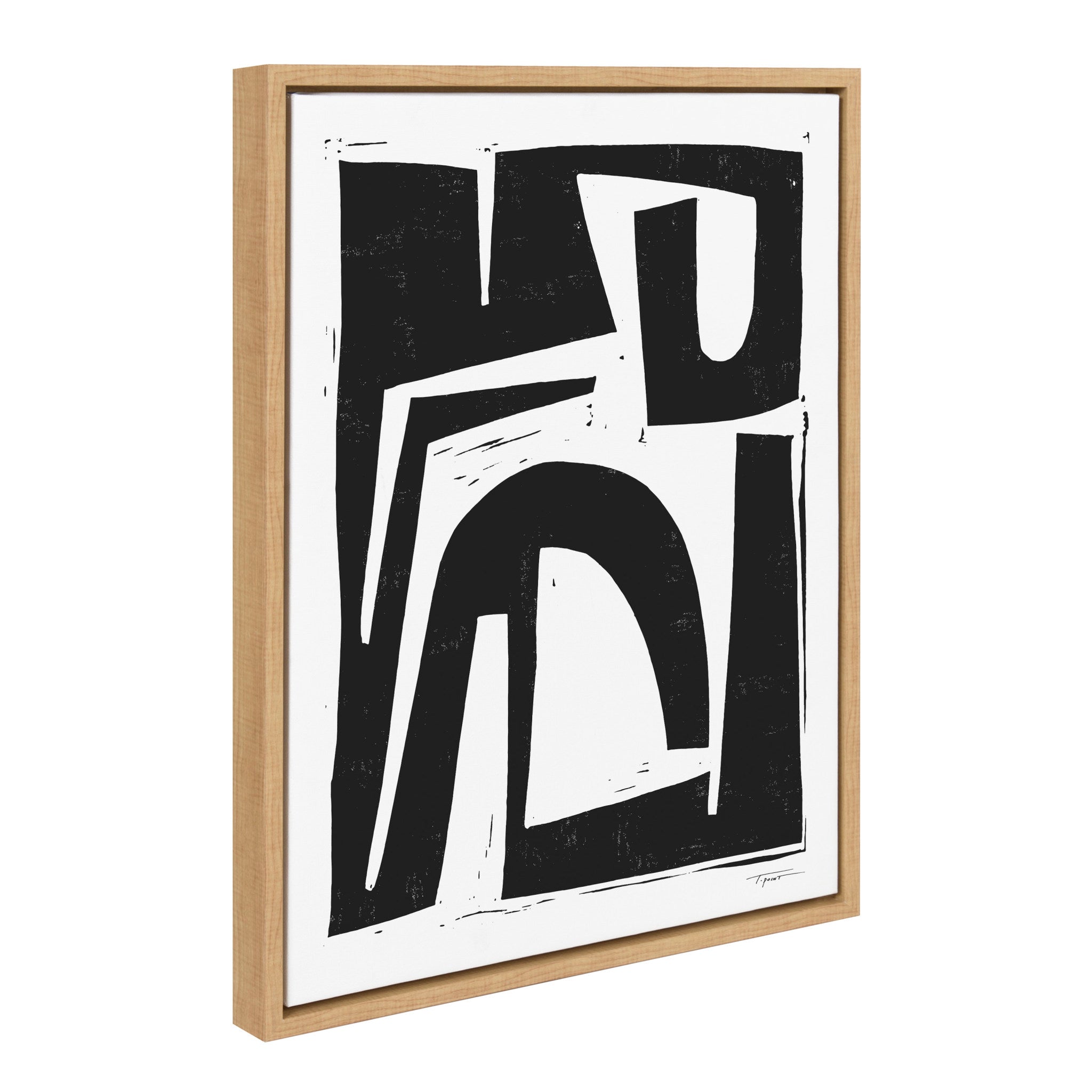 Sylvie Modern Abstract Framed Canvas Set