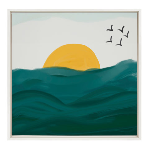 Sylvie Horizon Framed Canvas by Oris Eddu