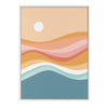 Sylvie Rainbow Waves Seascape Framed Canvas by Dominique Vari